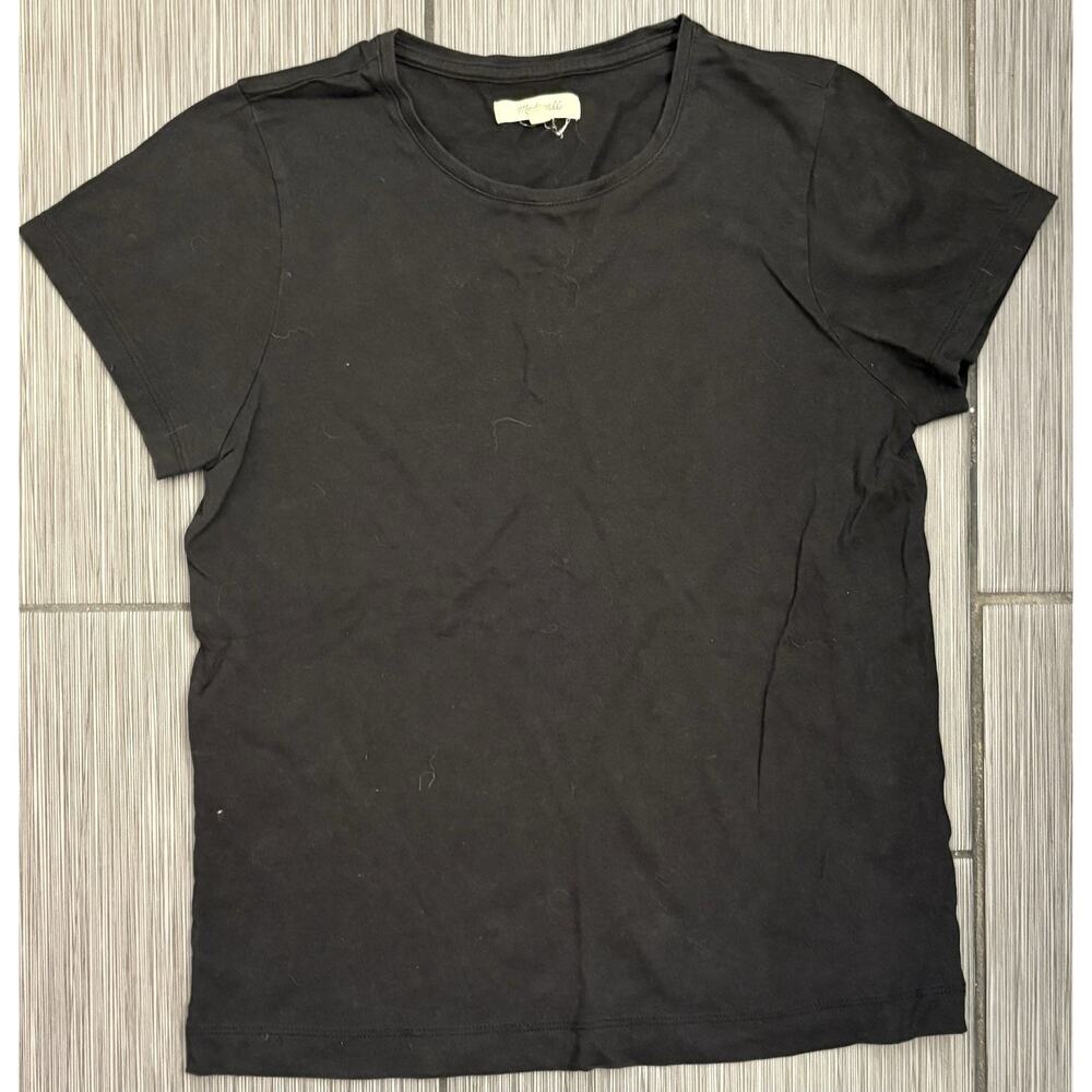 Madewell Women’s Black Short Sleeve Crewneck T-shirt Size Small Cotton